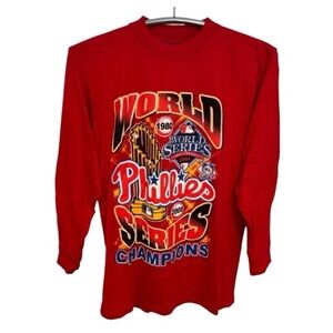 Red Phillies World Series Champions Long Sleeve Shirt
Size Junior Medium